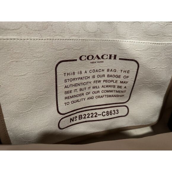 Coach Spin Tote 42 In Signature Jacquard, Natural Multi EUC - Picture 8 of 9